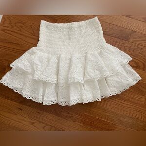 Reset white eyelet skirt